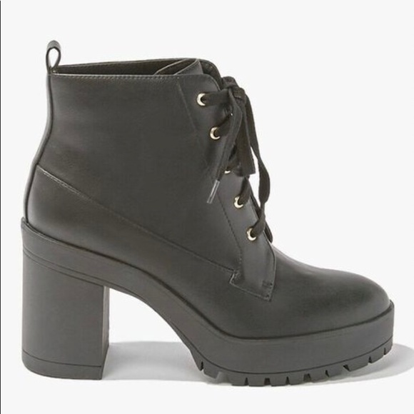 Forever 21 Black Combat Boots - Picture 2 of 2